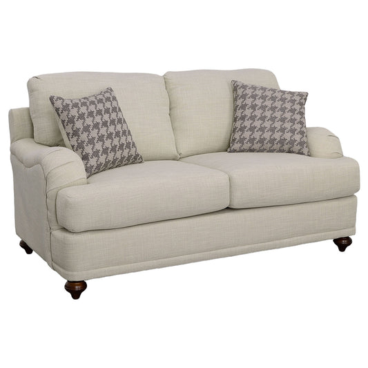 Brewster - Upholstered Loveseat With English Arms - Light Gray Furniture Max