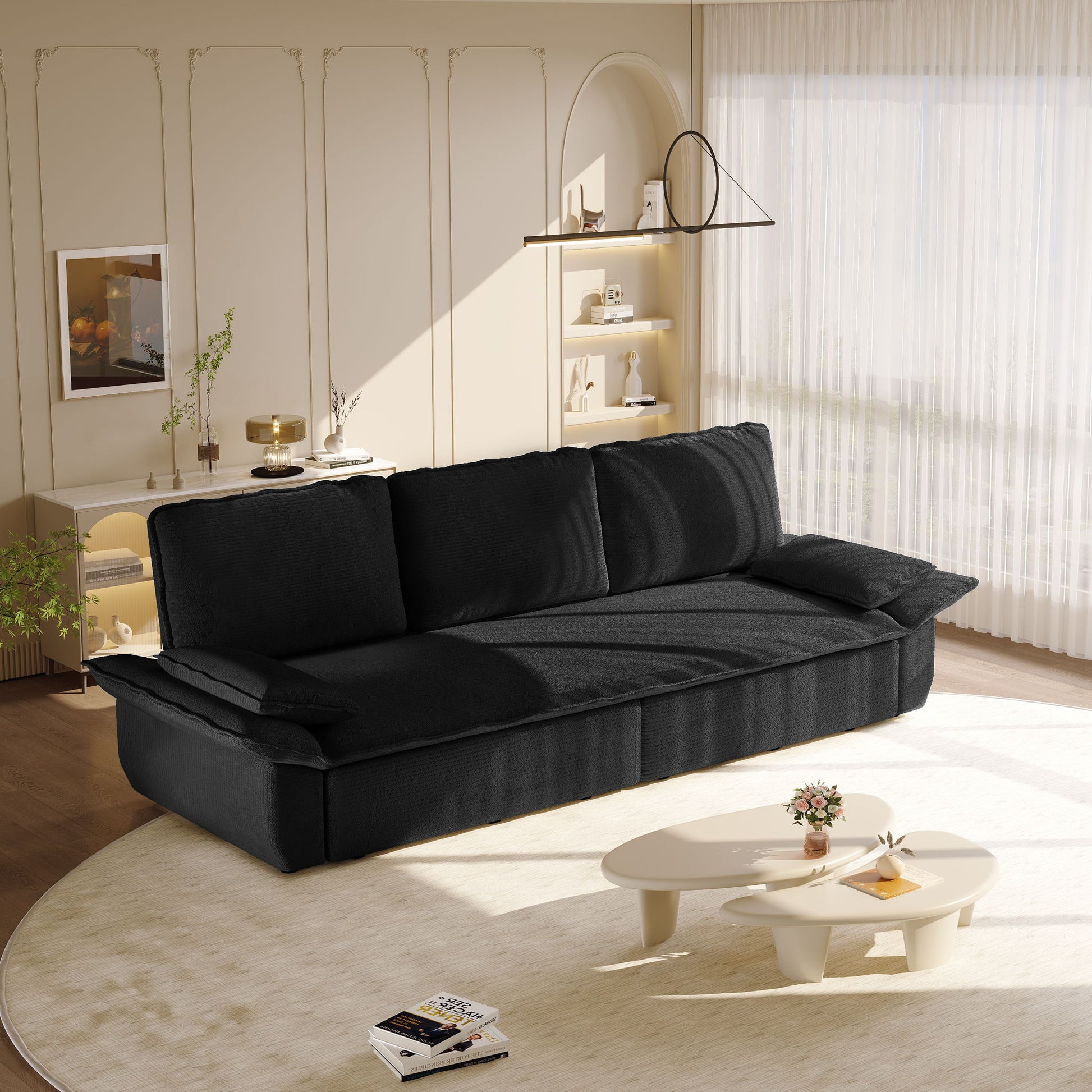 King Size Pull Out Sofa Bed, 3 In 1 Convertible Multifunctional Home Essentials