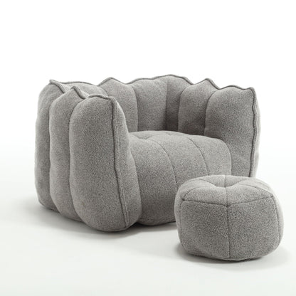 Soft Chenille Bean Bag Chair With High Resilient Foam Home Essentials