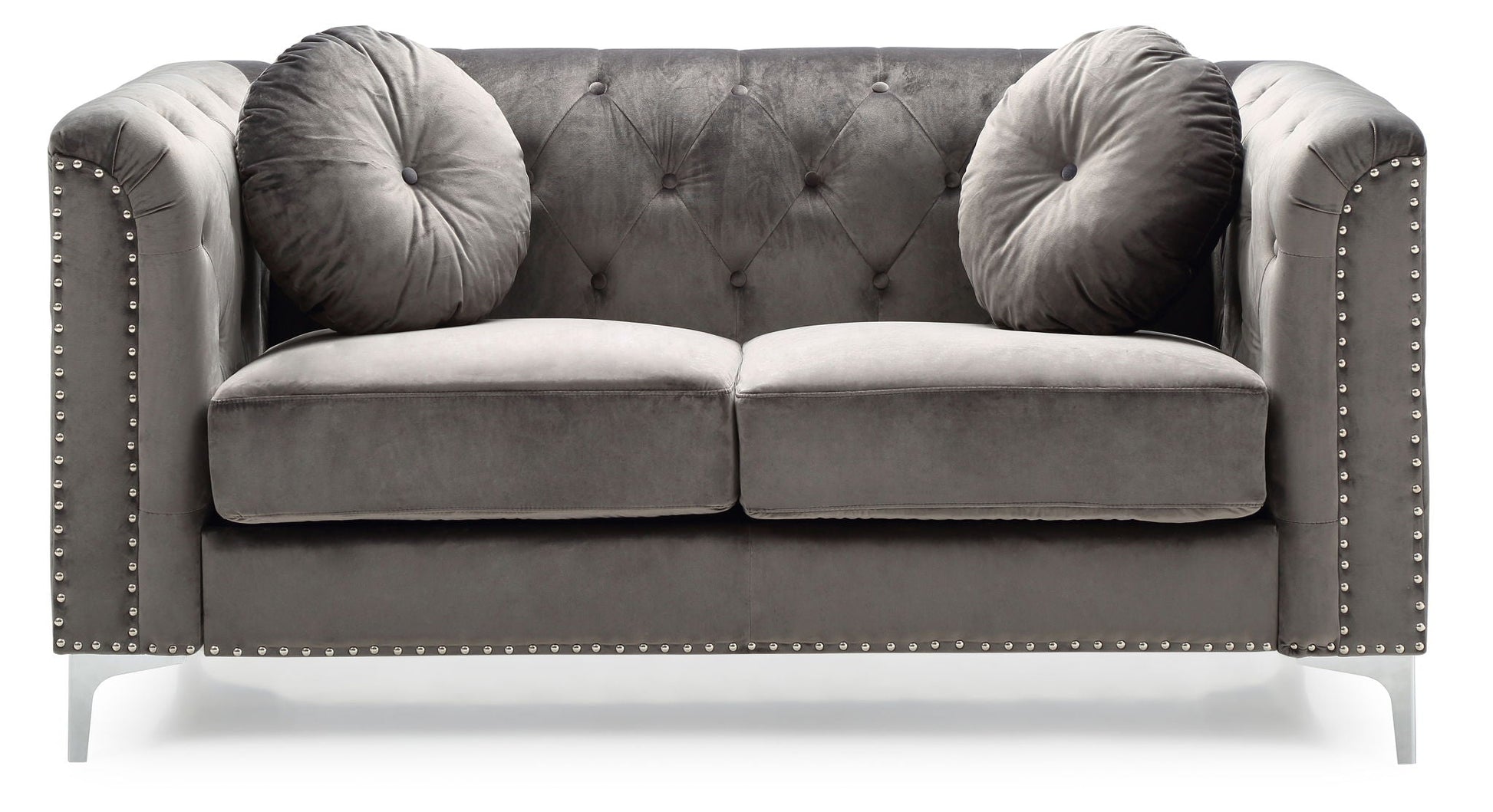 Stylish Sloped Arm Loveseat Glory Furniture