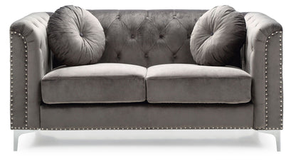 Stylish Sloped Arm Loveseat Glory Furniture