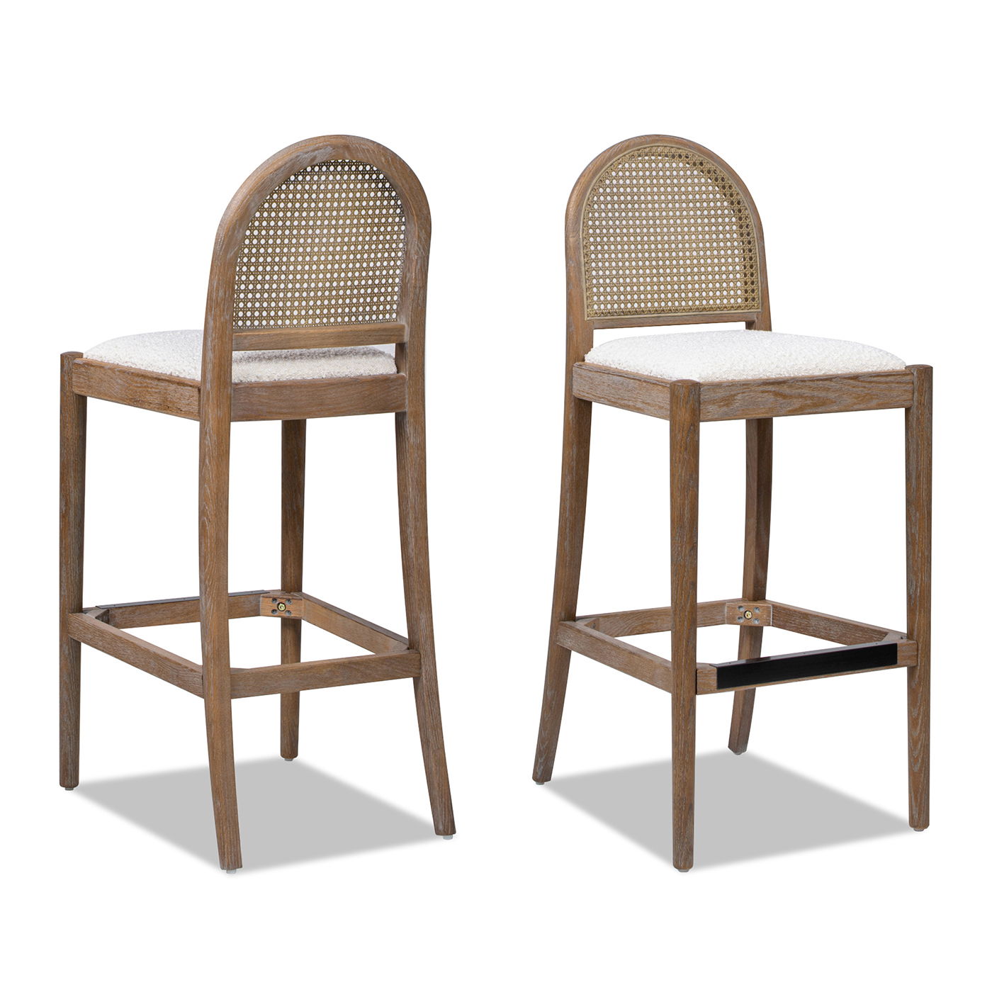 Panama - Curved Back Cane Bar Stool (Set of 2) Jennifer Taylor Home