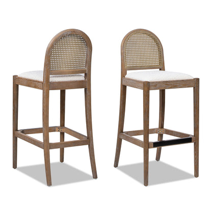Panama - Curved Back Cane Bar Stool (Set of 2) Jennifer Taylor Home