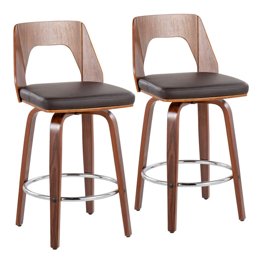 Trilogy - Mid Century Modern Counter Stool (Set of 2) Lumi Source