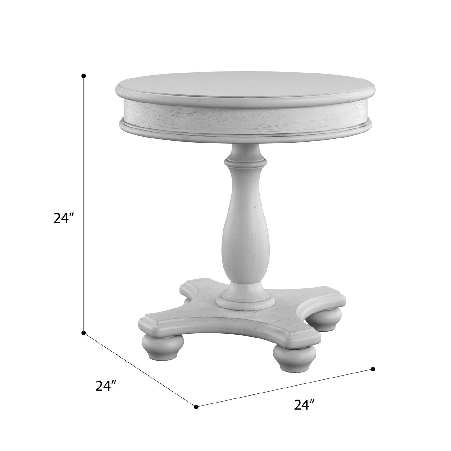 Mariano - Round End Table - Gray