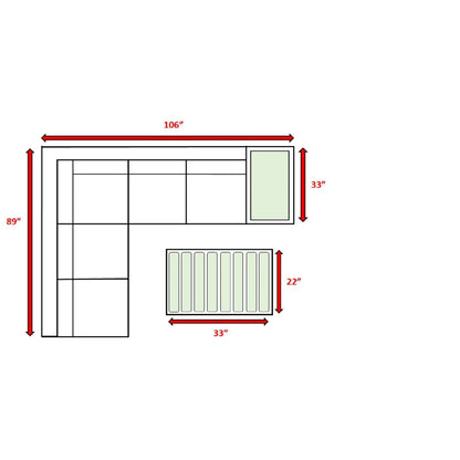 Sectional, Stylish Entertainment, Outdoor Living LSI Patio Furniture