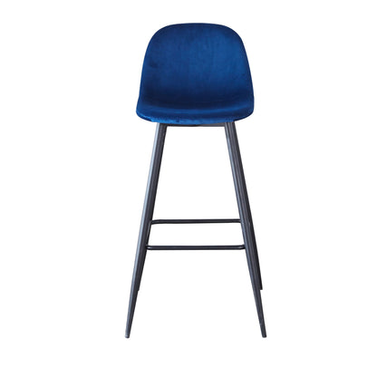 Velvet Barstool With Back (Set of 2) Home Essentials