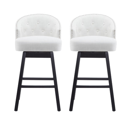 360 Degree Rotation Swivel Counter Stools (Set of 2) Noble House