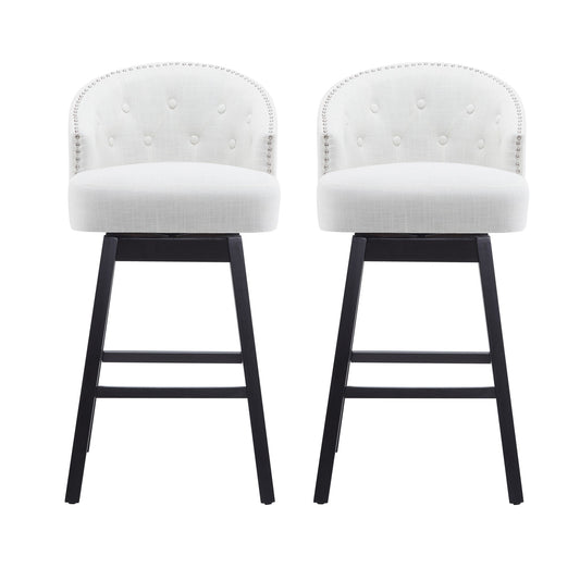 360 Degree Rotation Swivel Counter Stools (Set of 2) Noble House