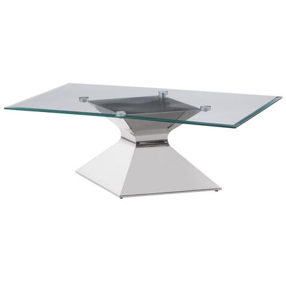 Jenny - Glass Top Stainless Steel Table CoasterEveryday