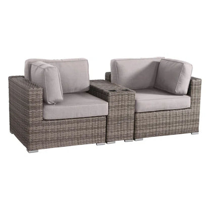 Handcrafted Outdoor Loveseat With Wicker Seating LSI Patio Furniture