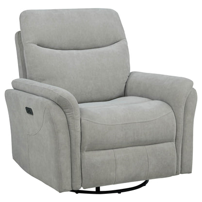 Beacon - Power Swivel Recliner With USB Charging And Adjustable Recline Furniture Max