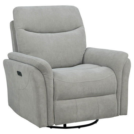 Beacon - Power Swivel Recliner With USB Charging And Adjustable Recline Furniture Max
