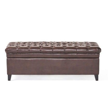 Juliana - Storage Ottoman With Birch Legs Noble House