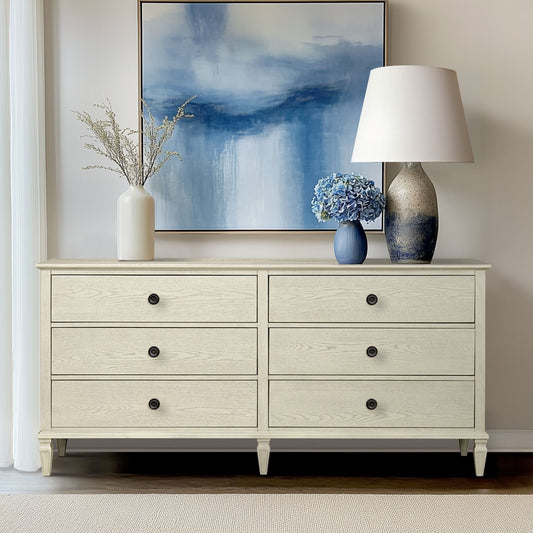 Victoria - 6-Drawer Dresser (70") - Antique Cream Madison Park Signature