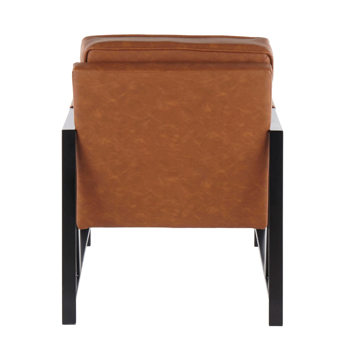 Franklin - Contemporary Arm Chair - Black / Camel Lumi Source