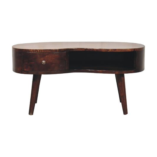 Wooden Wave Coffee Table - Walnut Artisan Furniture