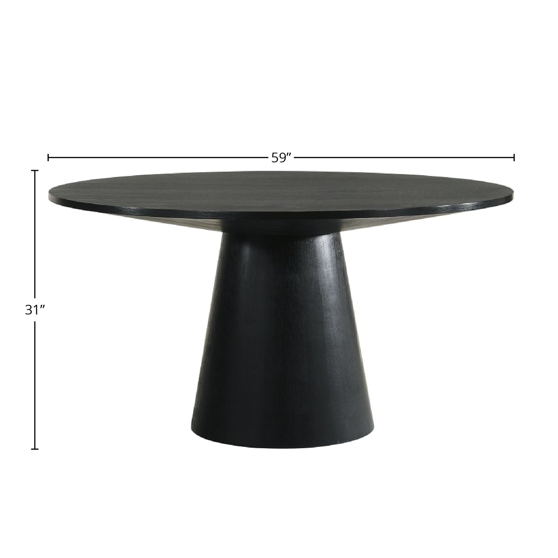 Froja - Manufactured Wood Round Dining Table - Black Acme