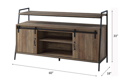 Rashawn - Rustic TV Stand - Oak Acme