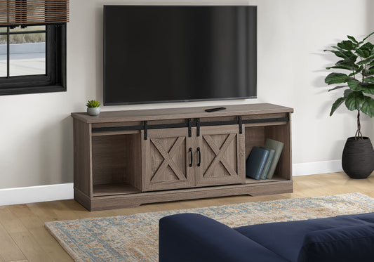 TV Stand, Console Media Entertainment Center, Storage Cabinet, Transitional 8th Street