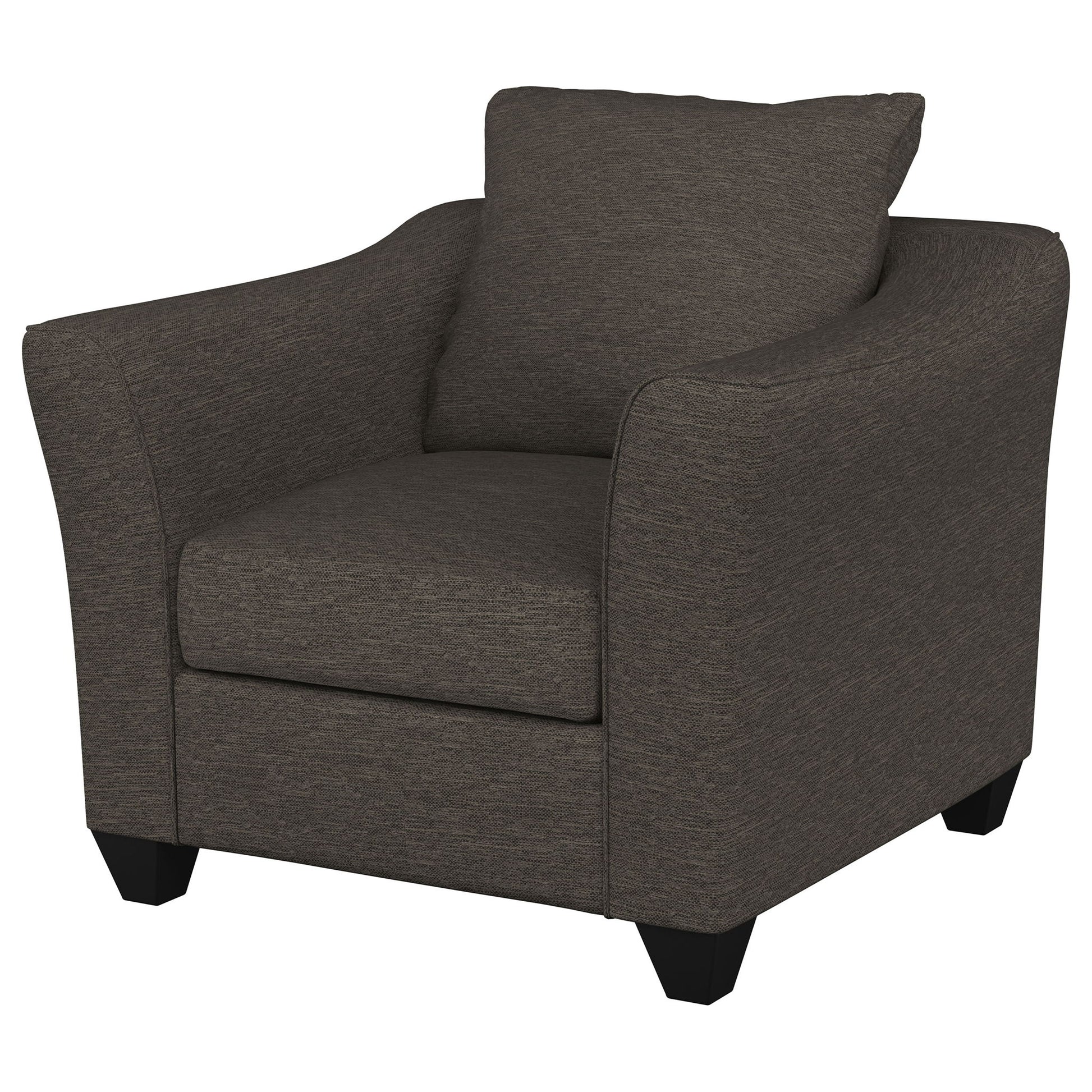 Paige - Flared Arm Chair - Charcoal Gray Furniture Max