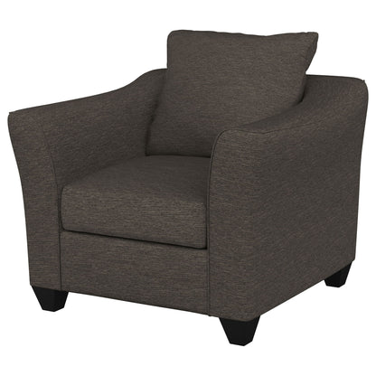 Paige - Flared Arm Chair - Charcoal Gray Furniture Max