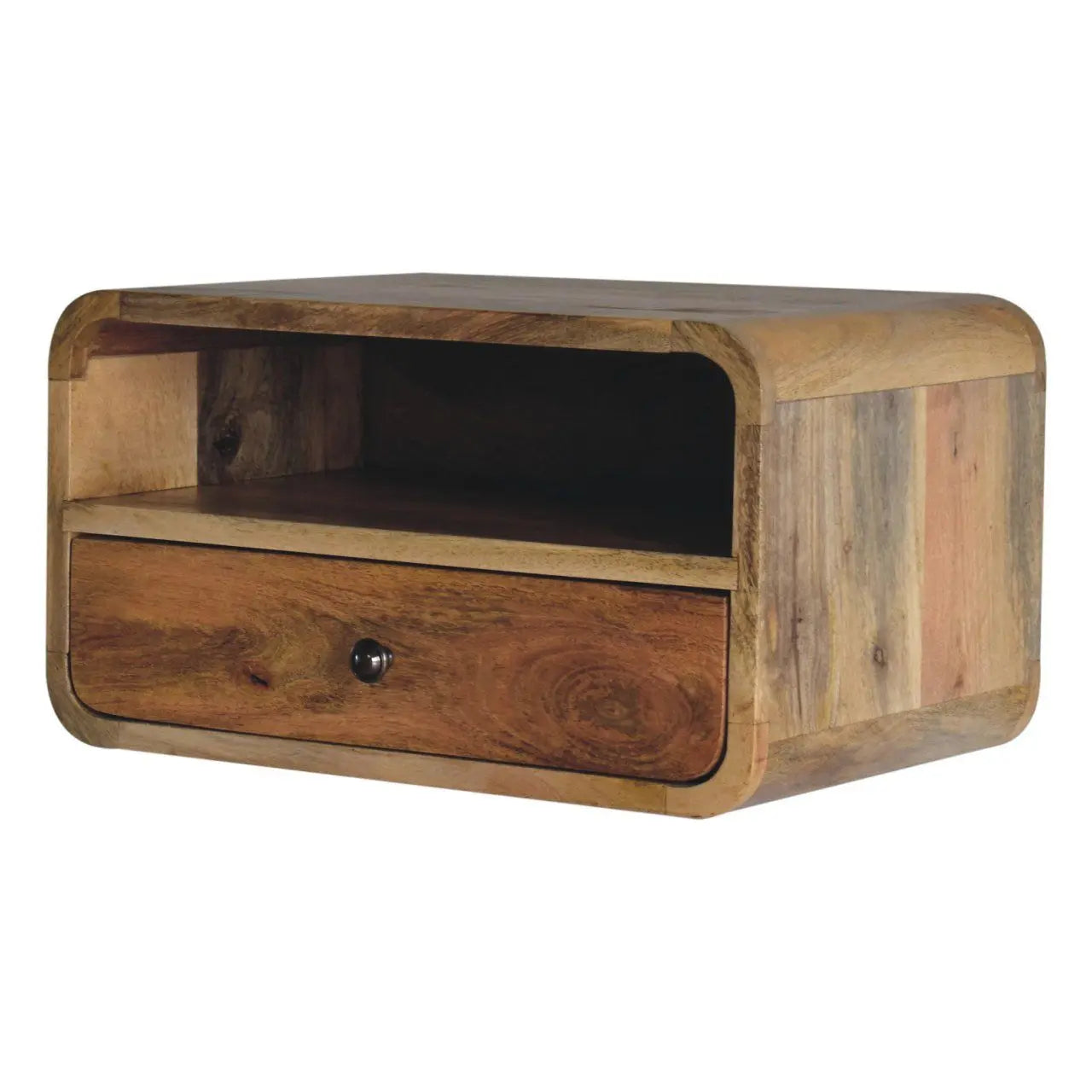 Curved Upper Slot Floating Nightstand Artisan Furniture