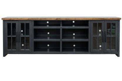 Essex - TV Stand Console For TVs Up To 100" - Black, Whiskey Legends