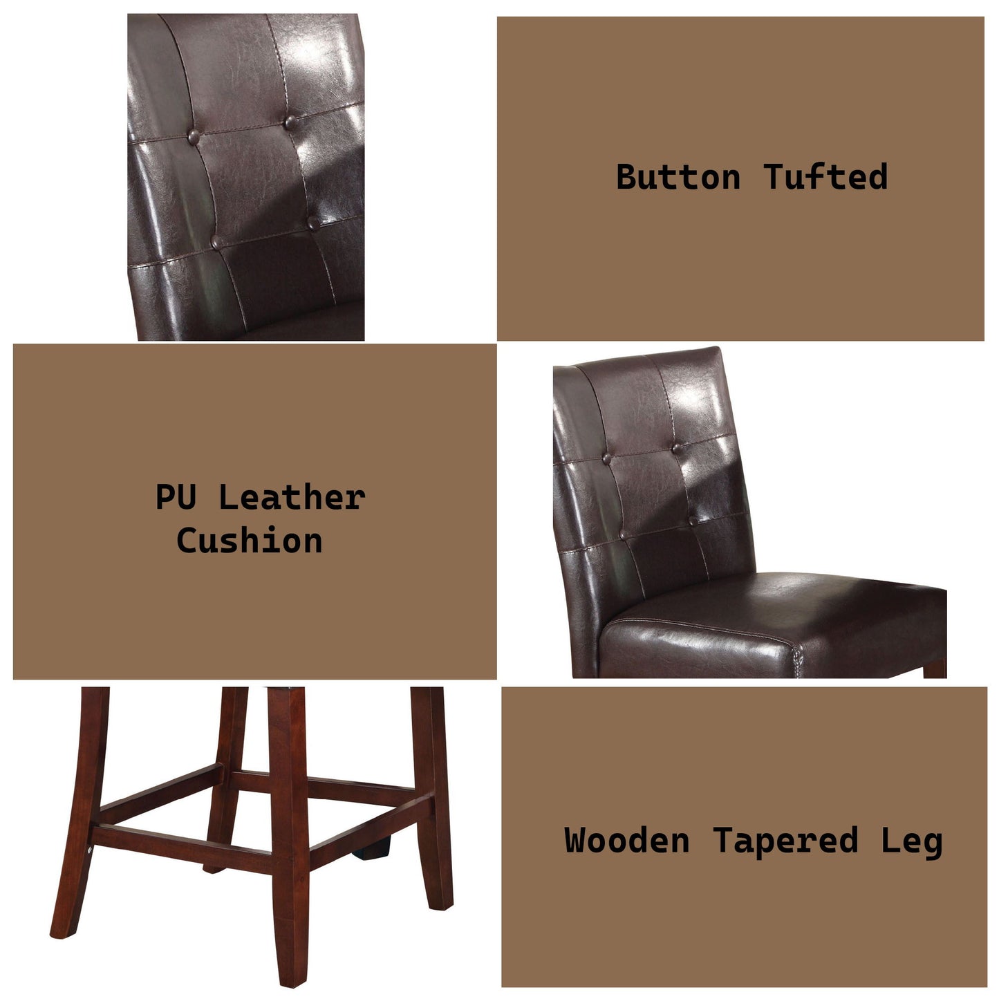 Britney - Counter Height Chair (Set of 2) - Espresso Acme