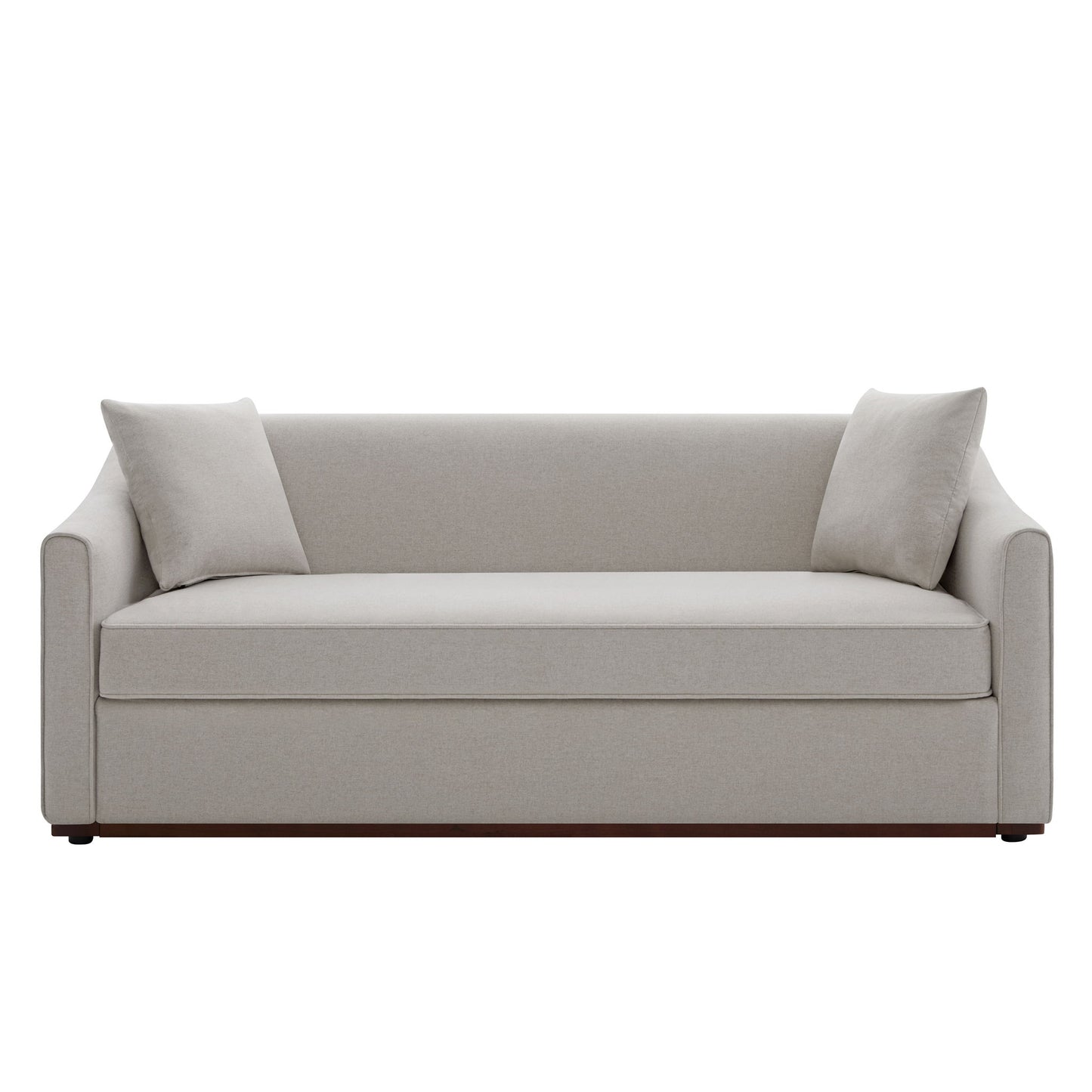 3 Seater Sofa With Wrap Around Armrests And Throw Pillows Noble House