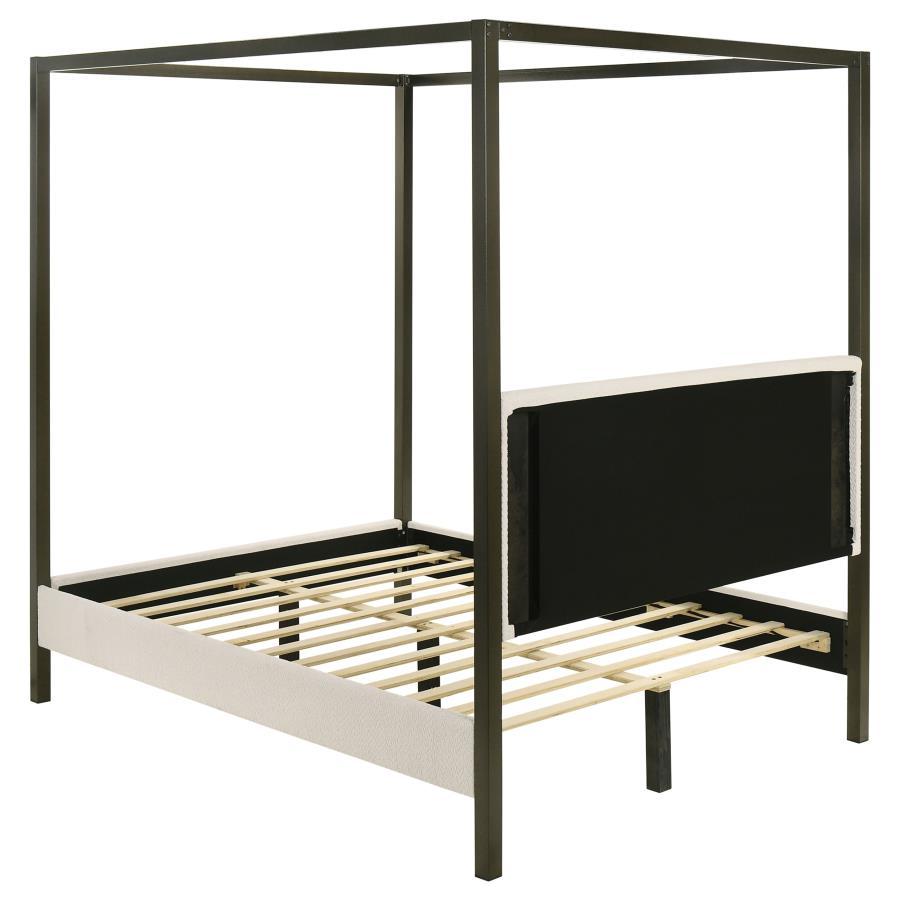 Monroe - Upholstered Canopy Bed Coaster Fine Furniture