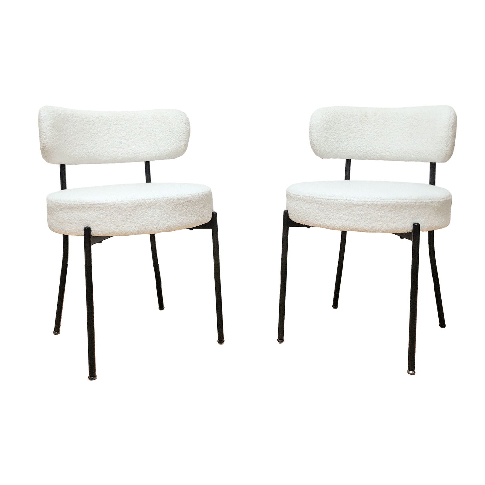 Mid-Century Modern Dining Chair With Curved Backrest Home Essentials