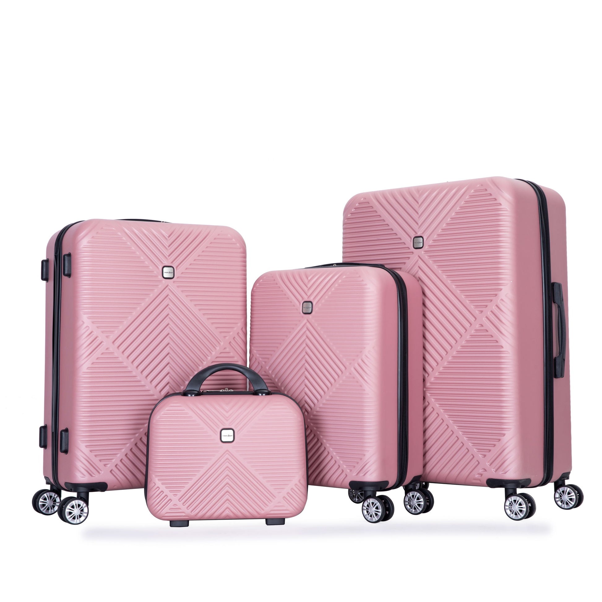 4 Piece Lightweight Suitcase, Makeup Box, Aircraft Wheels Daily Nest