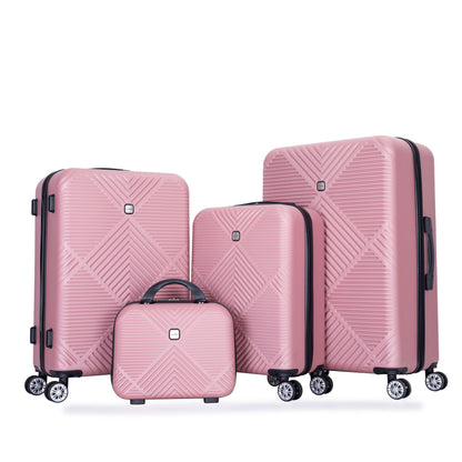 4 Piece Lightweight Suitcase, Makeup Box, Aircraft Wheels Daily Nest