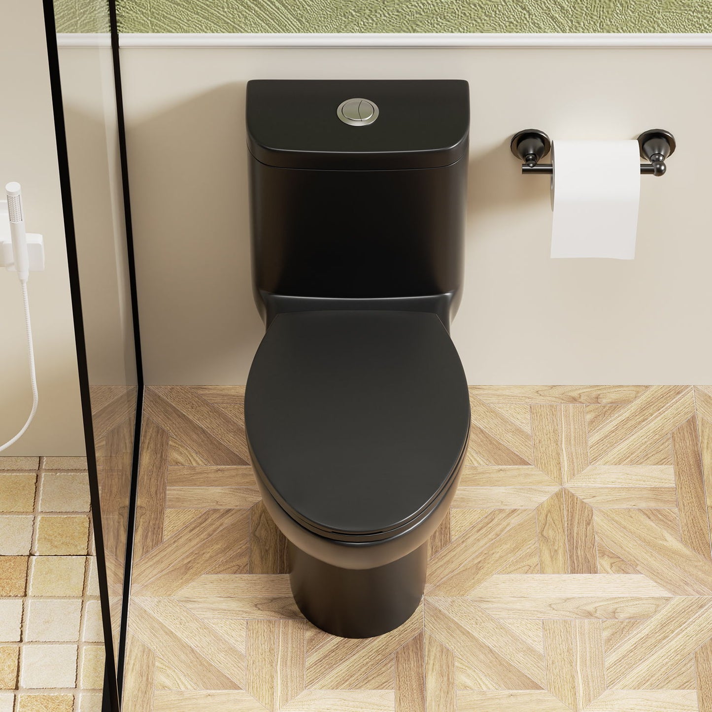 1 Piece Toilet With Tornado Flush, Soft Closing Seat Daily Nest