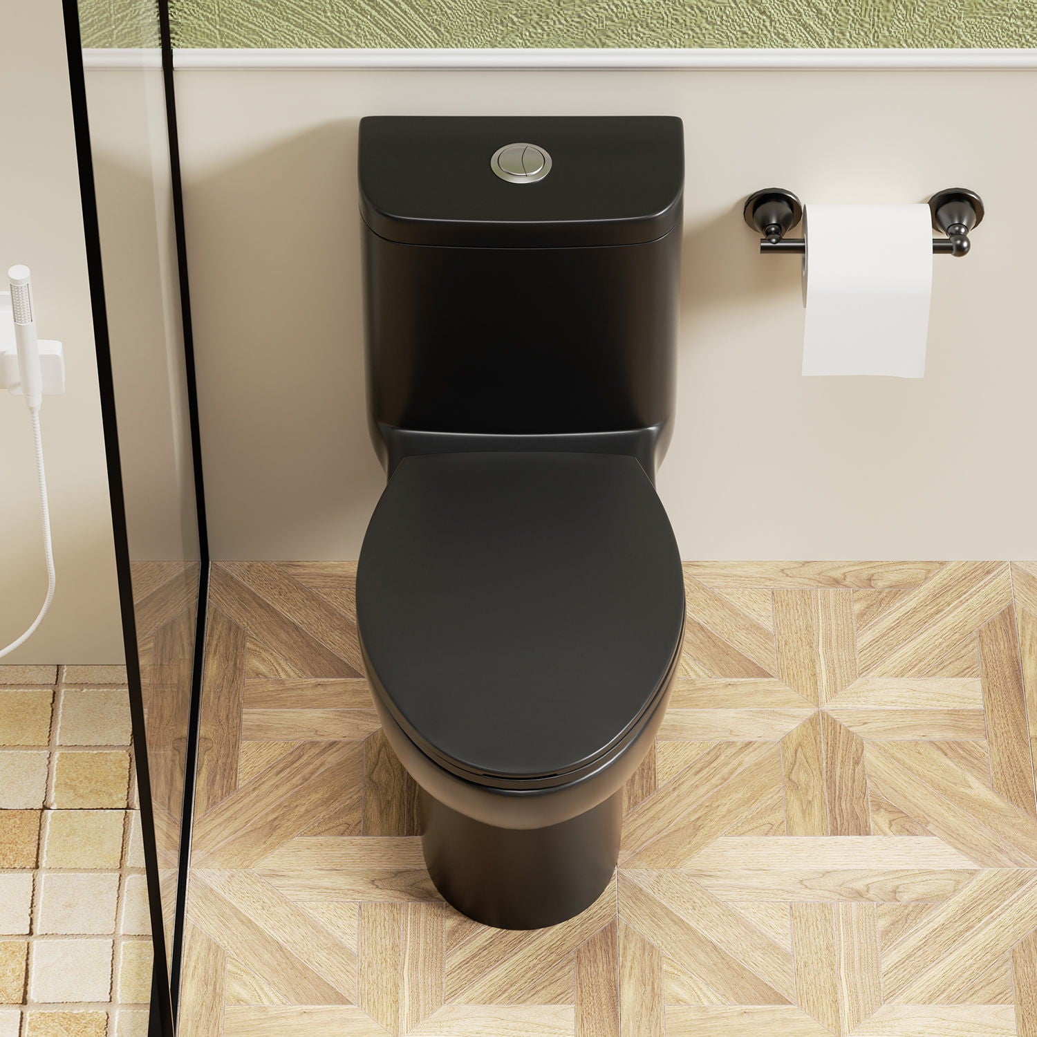 1 Piece Toilet With Tornado Flush, Soft Closing Seat Daily Nest