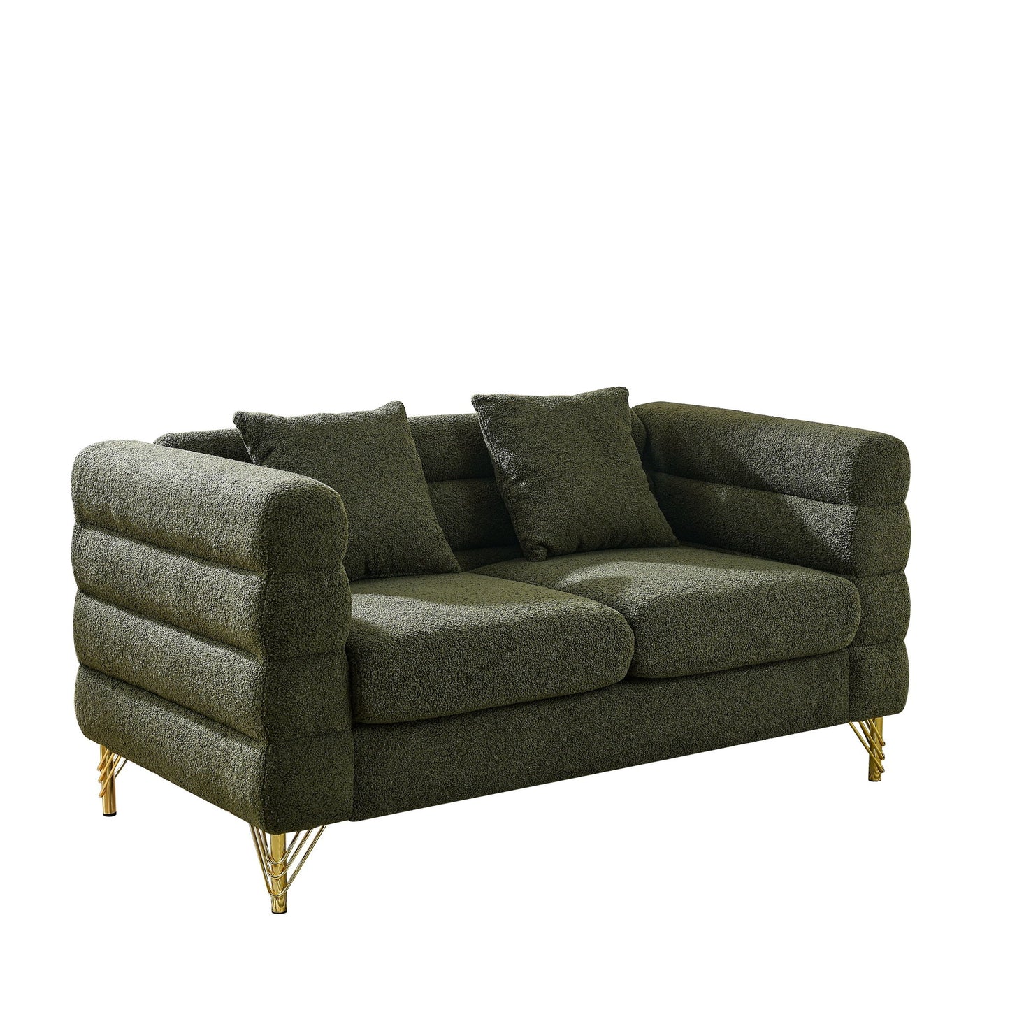 Oversized 2 Seater Sectional Sofa With Deep Seating And 2 Pillows Home Essentials