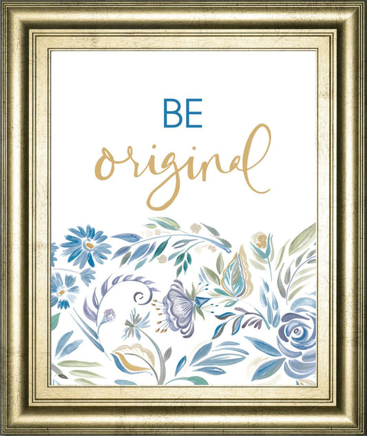 22x26 Be Original Floral By AniDel Sol - Light Blue