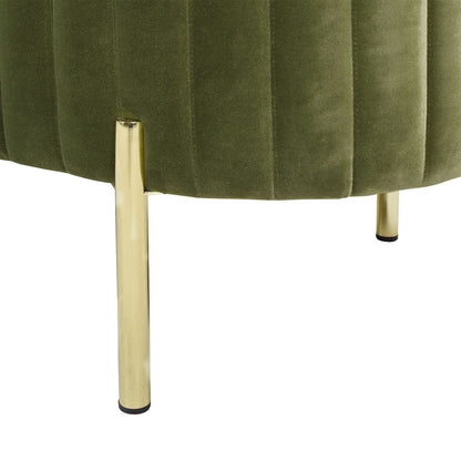 Chloe - Modern Glam Storage Bench - Olive Green Jennifer Taylor Home