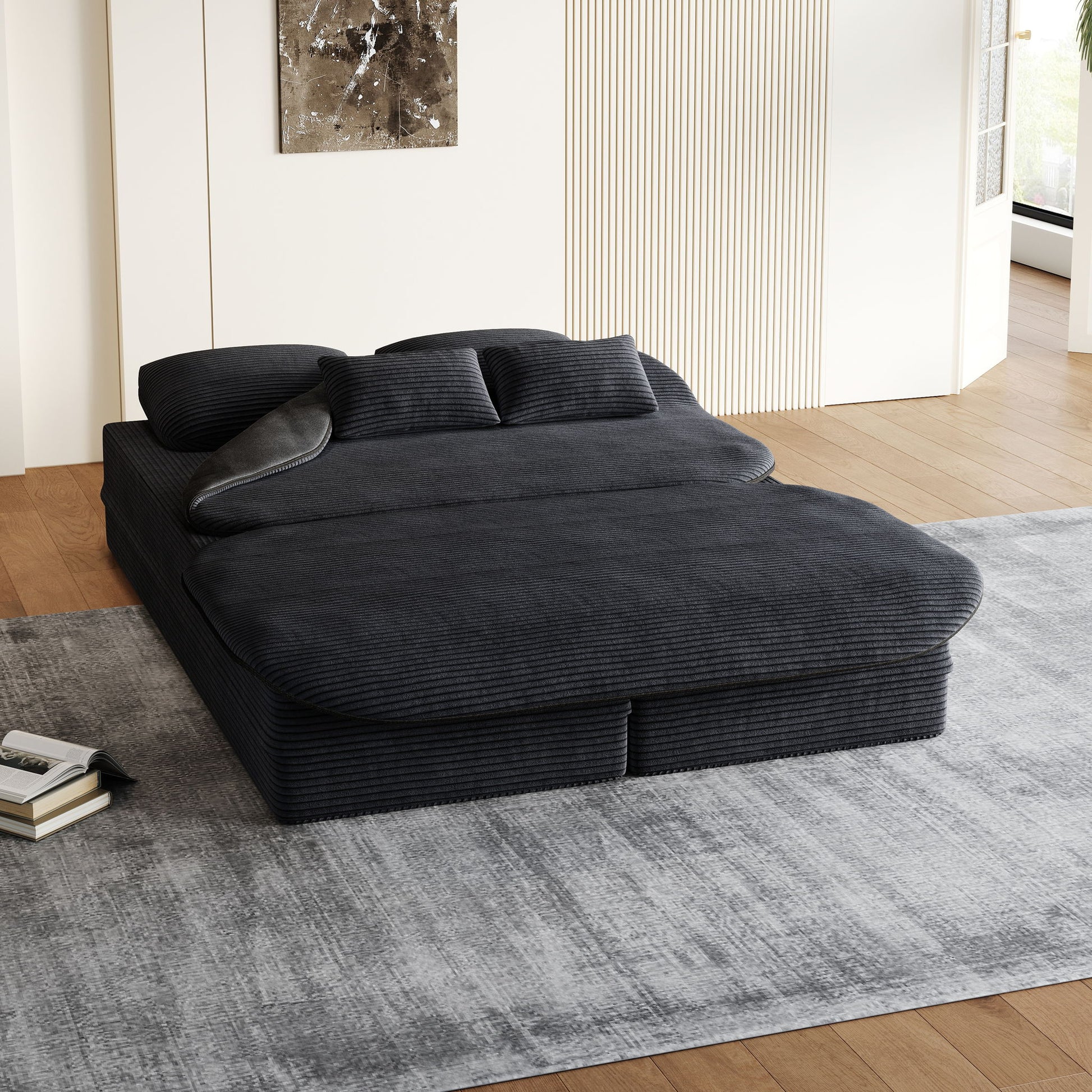 2 In 1 Foldable Sofa Bed With Multi Functional Blanket Home Essentials