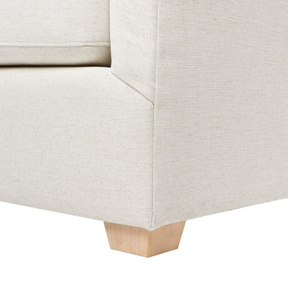 Ada - Flared Arm Contemporary Sofa With Lumbar Pillows - Flax White Jennifer Taylor Home