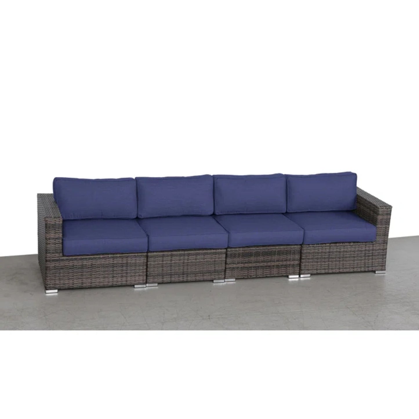 Luxurious Wicker Patio Sectional With Weather Resistant Sunbrella Cushions LSI Patio Furniture
