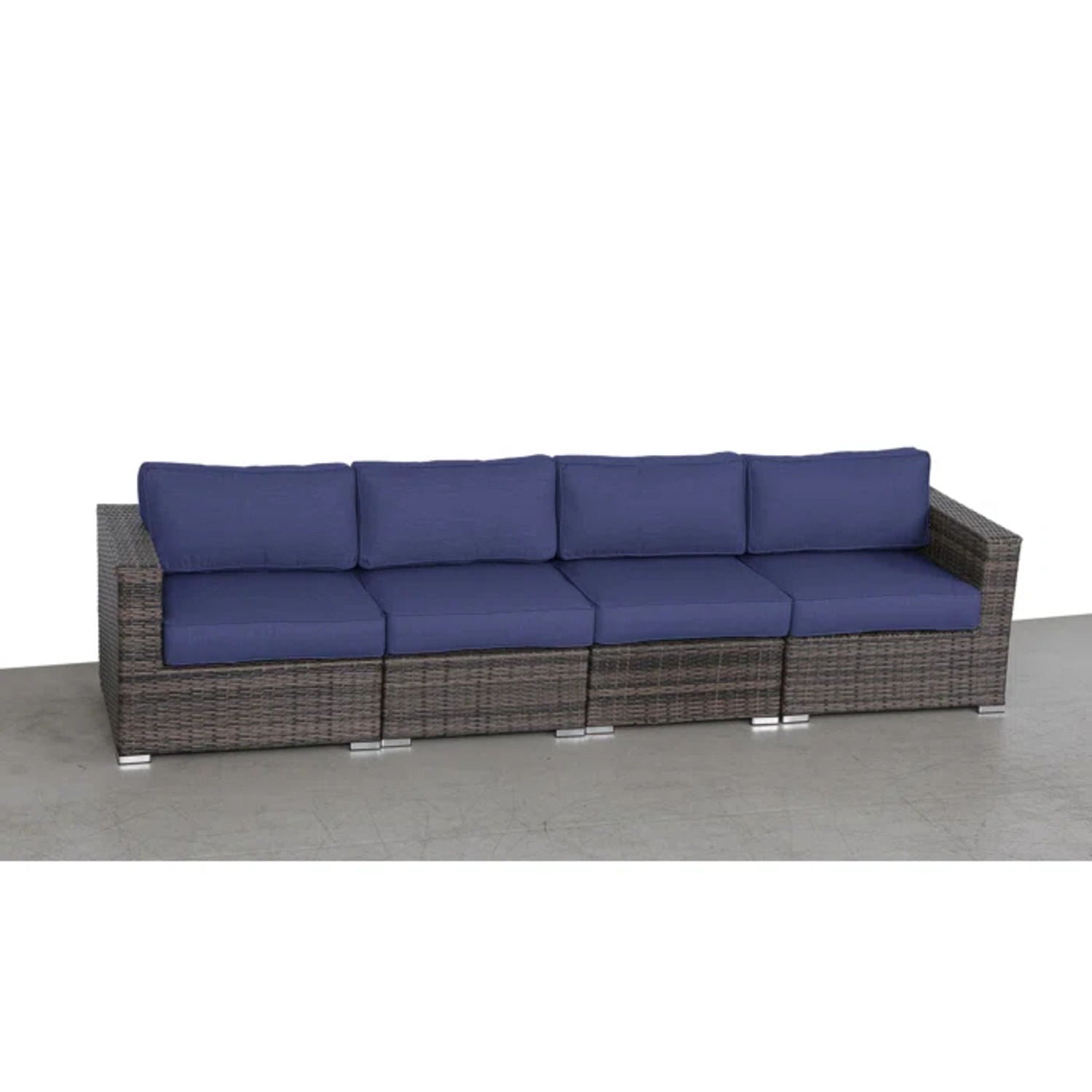 Luxurious Wicker Patio Sectional With Weather Resistant Sunbrella Cushions LSI Patio Furniture