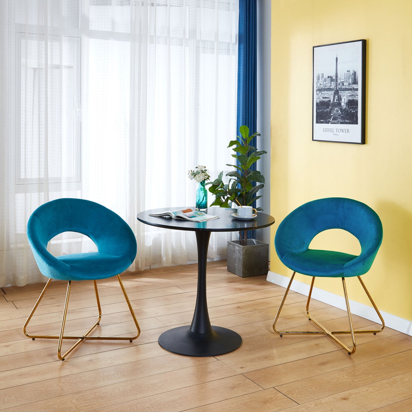 Modern Accent Velvet Lounge Chair Home Essentials