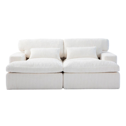 Double Chaise Lounge Chair, Oversized Upholstered Sleeper Cloud Couch Home Essentials