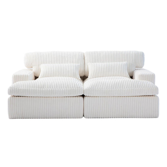 Double Chaise Lounge Chair, Oversized Upholstered Sleeper Cloud Couch Home Essentials