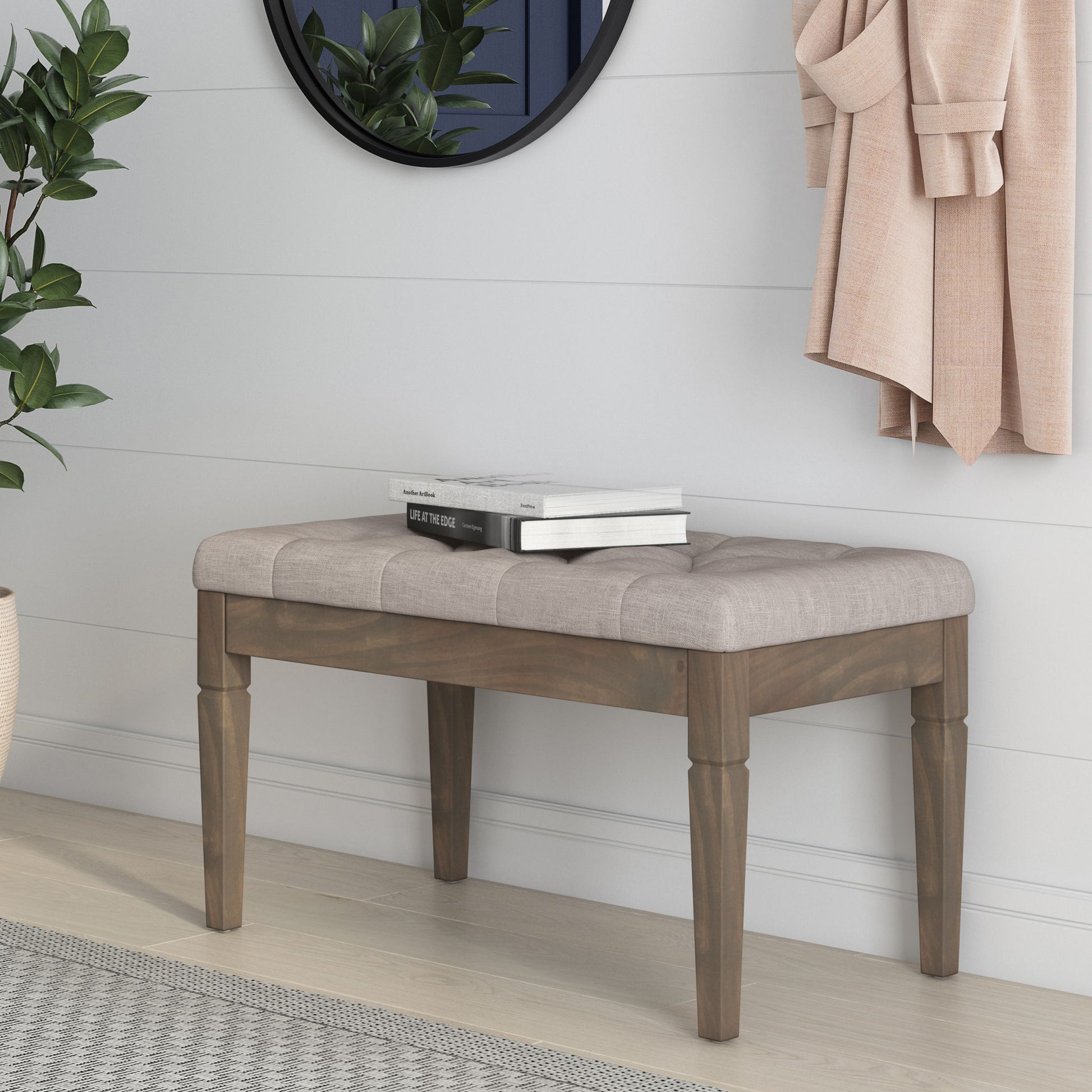 Waverly - Upholstered Tufted Ottoman Bench Simpli-Home