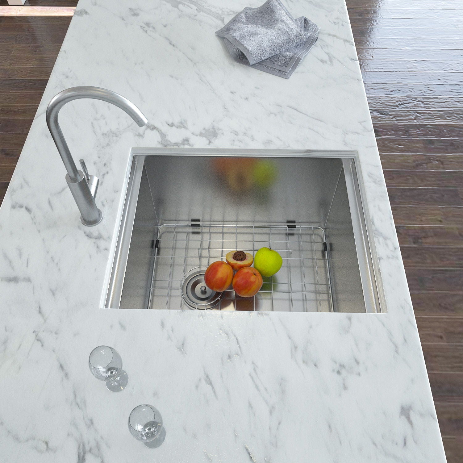 Laundry Workstation Undermount Utility Sink, Deep Single Bowl Daily Nest