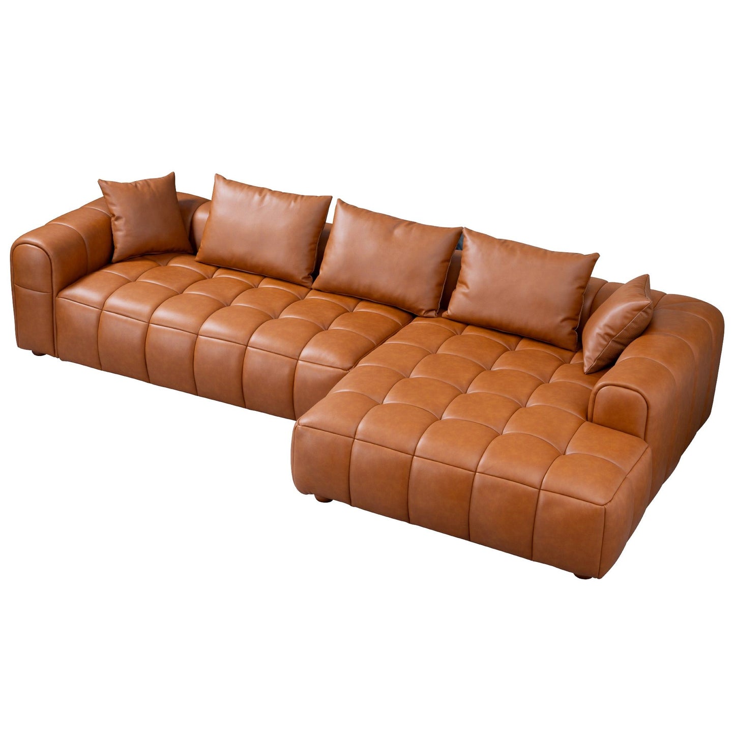 Clark - Sectional Right Sofa - Cognac Ashcroft Furniture