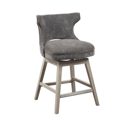 360 Degree Swivel Counter Stool With Silver Detailing JLA